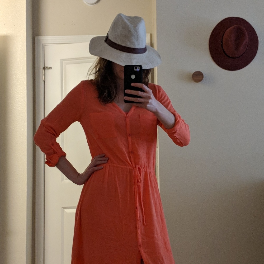 Splendid Kaftan Maxi Shirt Dress